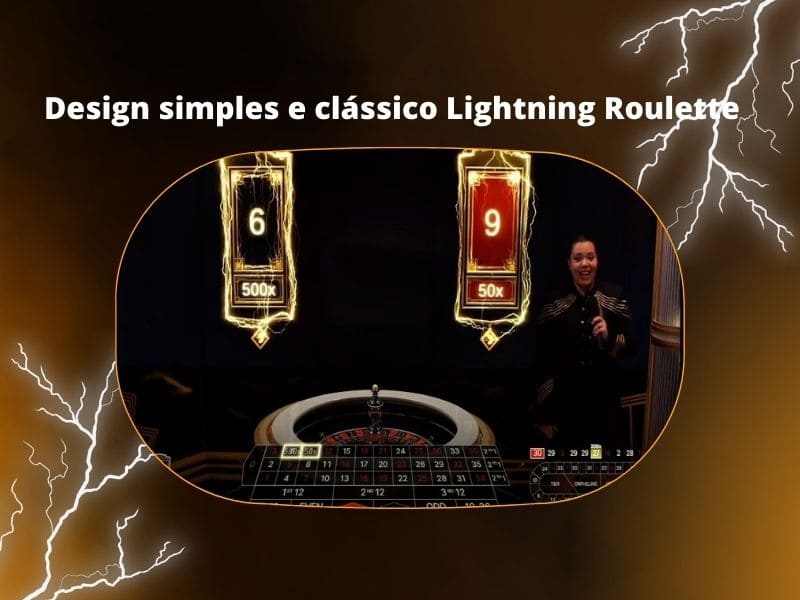 Design simples e clássico Lightning Roulette Bet365