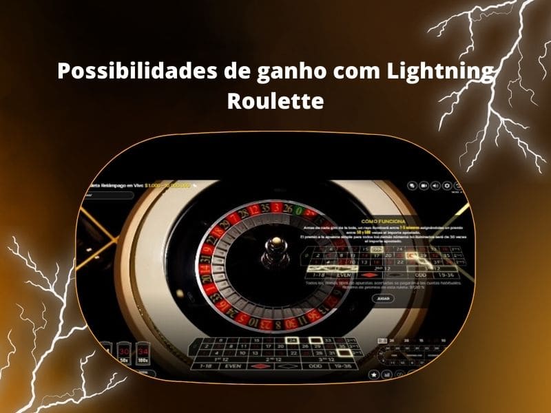Possibilidades de ganho com Lightning Roulette Bet365